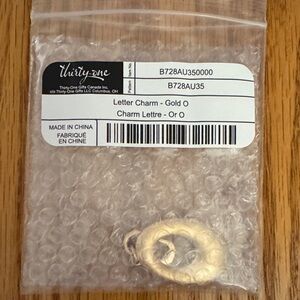 Thirty-One Gold Letter O Charm
